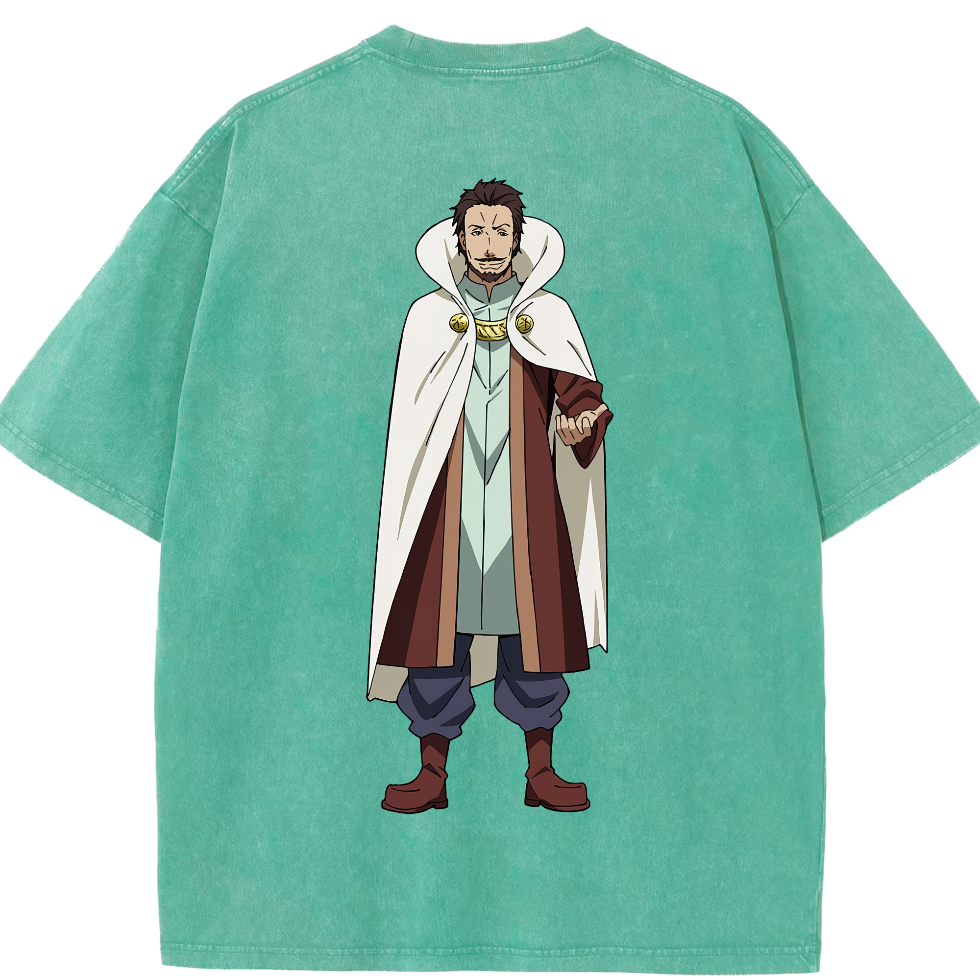 （画像用） 転スラ Regarding Reincarnated to Slime 綿100% ヴィンテージ風 半袖Tシャツ（背面プリント）